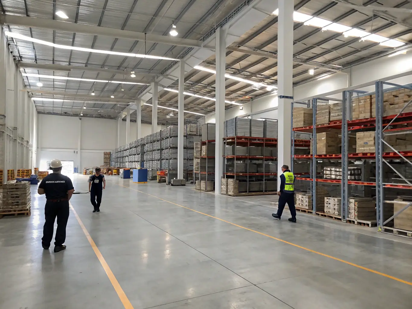 An image showcasing a variety of electrical components and equipment being prepared for shipment from a Met Electric Group warehouse.